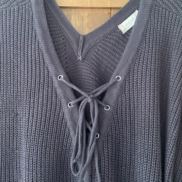 Alter’d State Slouchy Dolman 3/4 length sleeve sweater size small charcoal grey - Picture 4 of 10